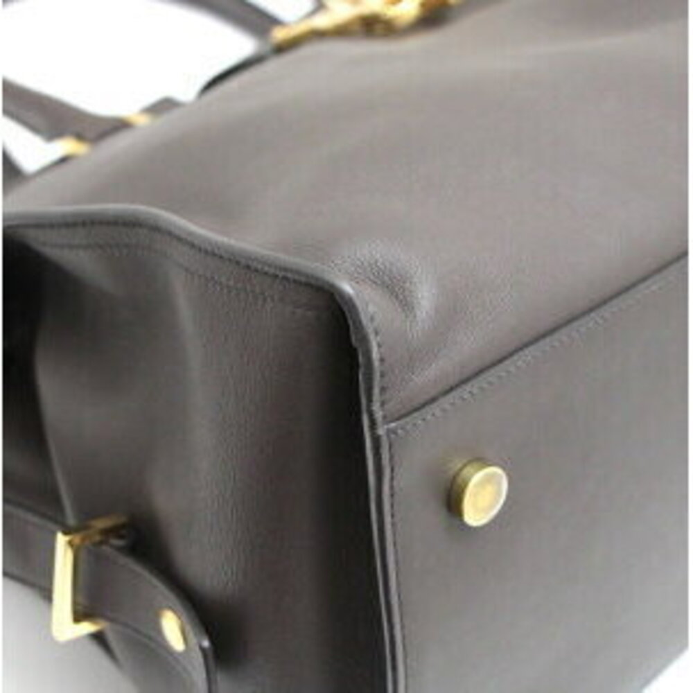 Saint Laurent Paris Cabas handbag brown leather - Picture 3 of 6